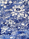 Japanese porcelain tile panel dated 1875