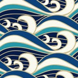 Japanese sea waves pattern vector illustration Japanese sea waves pattern vector illustration
