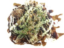 Japanische Pizza Okonomiyaki ist japanische Pfannkuchen stockbild Japanische Pizza Okonomiyaki ist japanische Pfannkuchen stockbild