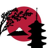 Japonia tematu projekt ilustracji Japonia tematu projekt ilustracji