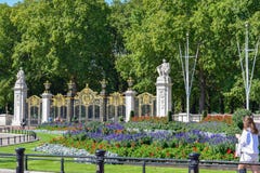 Jardins de Buckingham Palace sur Sunny Summer Day photo stock Jardins de Buckingham Palace sur Sunny Summer Day photo stock