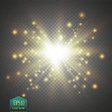 Jarzeniowy lekki skutek Starburst z błyska na przejrzystym tle również zwrócić corel ilustracji wektora royalty ilustracja Jarzeniowy lekki skutek Starburst z błyska na przejrzystym tle również zwrócić corel ilustracji wektora royalty ilustracja