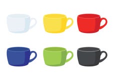 Jaune de tasse de café sur le fond blanc illustration de vecteur Jaune de tasse de café sur le fond blanc illustration de vecteur