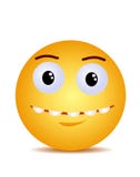 Jaune moderne riant le sourire heureux illustration stock Jaune moderne riant le sourire heureux illustration stock