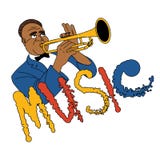 Jazz trumpeter stock illustration Jazz trumpeter stock illustration