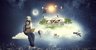 Je deviendrai astronaute et mouche à l'espace Media mélangé Media mélangé photo stock Je deviendrai astronaute et mouche à l'espace Media mélangé Media mélangé photo stock