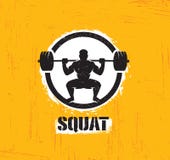 Je sen kucnięcia powtórkę Gym motywacyjna wycena z grunge barbell i skutkiem Treningu inspiracyjny plakat royalty ilustracja Je sen kucnięcia powtórkę Gym motywacyjna wycena z grunge barbell i skutkiem Treningu inspiracyjny plakat royalty ilustracja
