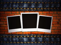 Jeans And Brick Background Royalty Free Stock Images Jeans And Brick Background Royalty Free Stock Images