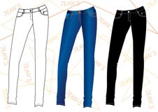 Jeans For Young Women Stock Images
