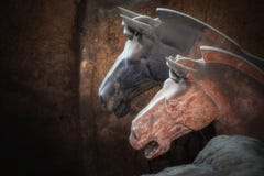 Jeden Unesco dziedzictwa miejsce; Cotta wojownicy; Wznawiający Terra zdjęcia stock Jeden Unesco dziedzictwa miejsce; Cotta wojownicy; Wznawiający Terra zdjęcia stock