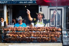 Jedzenie przy smakiem Danforth festiwal obrazy stock Jedzenie przy smakiem Danforth festiwal obrazy stock