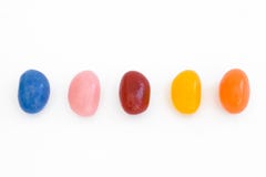 Jelly Beans In A Line Royalty Free Stock Images Jelly Beans In A Line Royalty Free Stock Images