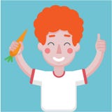 Jengibre estupendo de la comida de la comida del muchacho del hombre de la salud de las verduras del vegano de la ventaja del hom ilustración del vector Jengibre estupendo de la comida de la comida del muchacho del hombre de la salud de las verduras del vegano de la ventaja del hom ilustración del vector