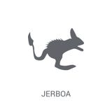 Jerboa icon. Trendy Jerboa logo concept on white background from stock illustration Jerboa icon. Trendy Jerboa logo concept on white background from stock illustration