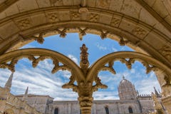 Jeronimos-Kloster in Lissabon, Portugal stockfotografie Jeronimos-Kloster in Lissabon, Portugal stockfotografie