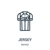 jersey icon vector from bicycle collection. Thin line jersey outline icon vector illustration. Linear symbol for use on web and vector illustration jersey icon vector from bicycle collection. Thin line jersey outline icon vector illustration. Linear symbol for use on web and vector illustration