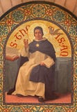Jerusalém - a pintura do filósofo escolástico Saint Thomas de Aquinas na igreja do st Stephens do ano 1900 por Joseph Aubert Fotos de Stock Jerusalém - a pintura do filósofo escolástico Saint Thomas de Aquinas na igreja do st Stephens do ano 1900 por Joseph Aubert Fotos de Stock