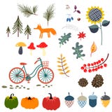 Jesień spadku klamerki sztuki wektoru ilustracje ilustracja wektor Jesień spadku klamerki sztuki wektoru ilustracje ilustracja wektor