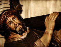 Jesus Christ carrying the holy cross stock photography Jesus Christ carrying the holy cross stock photography