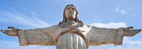 Jesus Christ Statue in Lissabon royalty-vrije stock afbeelding Jesus Christ Statue in Lissabon royalty-vrije stock afbeelding