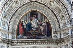 Jesus Fresco Duomo Cathedral Florence Italie Photo libre de droits Jesus Fresco Duomo Cathedral Florence Italie Photo libre de droits