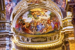 Jesus Teaching Fresco Santa Maria Maddalena Church Rome Italy fotos de archivo Jesus Teaching Fresco Santa Maria Maddalena Church Rome Italy fotos de archivo
