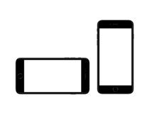 Jet black Apple iPhone Smartphone 7 Plus mockup template