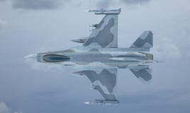 Jet F-16 fly in the sky , american military fighter plane. USA army Royalty Free Stock Image Jet F-16 fly in the sky , american military fighter plane. USA army Royalty Free Stock Image