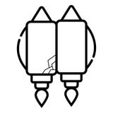 Jetpack vectorpictogram stock illustratie Jetpack vectorpictogram stock illustratie