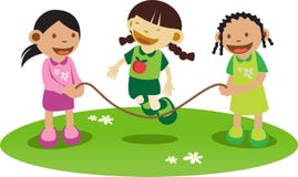 Jeu de filles de Litle illustration libre de droits Jeu de filles de Litle illustration libre de droits