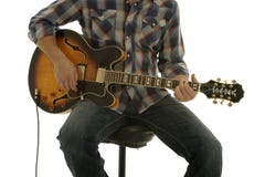 Jeu de la guitare électrique image stock Jeu de la guitare électrique image stock