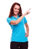 Jeune femme dans le polo photo libre de droits Jeune femme dans le polo photo libre de droits