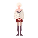 Jeune femme ou prostituée triste avec des menottes d'isolement sur le fond blanc Suspect, personne arrêtée, détenu ou illustration de vecteur Jeune femme ou prostituée triste avec des menottes d'isolement sur le fond blanc Suspect, personne arrêtée, détenu ou illustration de vecteur