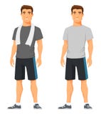 Jeune homme dans les vêtements de sport illustration de vecteur Jeune homme dans les vêtements de sport illustration de vecteur