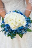 Jeune mariée tenant le bouquet de mariage photographie stock libre de droits Jeune mariée tenant le bouquet de mariage photographie stock libre de droits