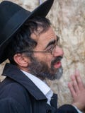 Jew faithful praying at the Western Wall