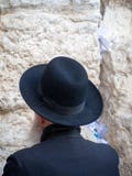 Jew faithful praying at the Western Wall