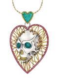 Jewelry Design Art Heart Mix Skull Pendant. Royalty Free Stock Photos