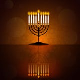 Hanukkah poster with menorah stock illustration Hanukkah poster with menorah stock illustration