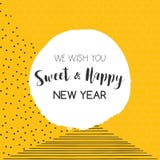 Jewish holiday rosh hashanah greeting card. abstract scandinavian retro style Royalty Free Stock Photography Jewish holiday rosh hashanah greeting card. abstract scandinavian retro style Royalty Free Stock Photography