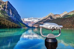 Jeziorny Louise Z góry Wiktoria lodowem w Banff parku narodowym Zdjęcia Royalty Free Jeziorny Louise Z góry Wiktoria lodowem w Banff parku narodowym Zdjęcia Royalty Free