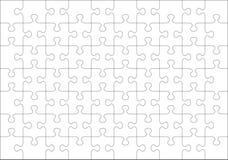Jigsaw puzzle blank template of 70 pieces