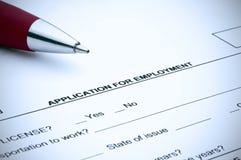 Job Application With A Blue Tint Stock Photos Job Application With A Blue Tint Stock Photos