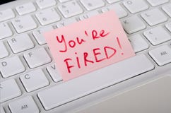 Job dismissal notice royalty free stock photography Job dismissal notice royalty free stock photography