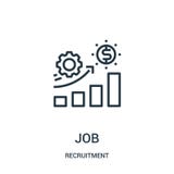 job icon vector from recruitment collection. Thin line job outline icon vector illustration royalty free illustration job icon vector from recruitment collection. Thin line job outline icon vector illustration royalty free illustration