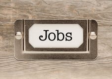 Jobs Metal File Cabinet Label Frame On Wood Stock Photography Jobs Metal File Cabinet Label Frame On Wood Stock Photography