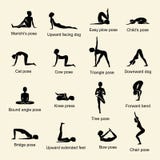 Joga poz ikony ilustracji Joga poz ikony ilustracji