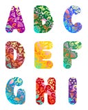 Jogo bonito do alfabeto das letras, parte 1 ilustração do vetor Jogo bonito do alfabeto das letras, parte 1 ilustração do vetor