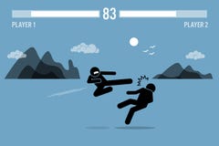 Jogo da violência nas ruas ilustração do vetor Jogo da violência nas ruas ilustração do vetor