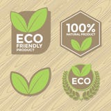 Jogo de etiqueta amigável de Eco ilustração do vetor Jogo de etiqueta amigável de Eco ilustração do vetor